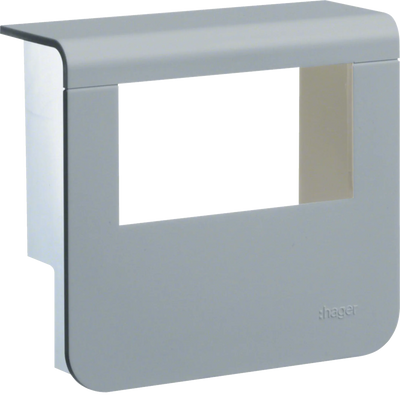 Geräteträger-Oberteil mit seitlichen Spiegelflächen SL 20x55mm Dekor Aluminium | Hager