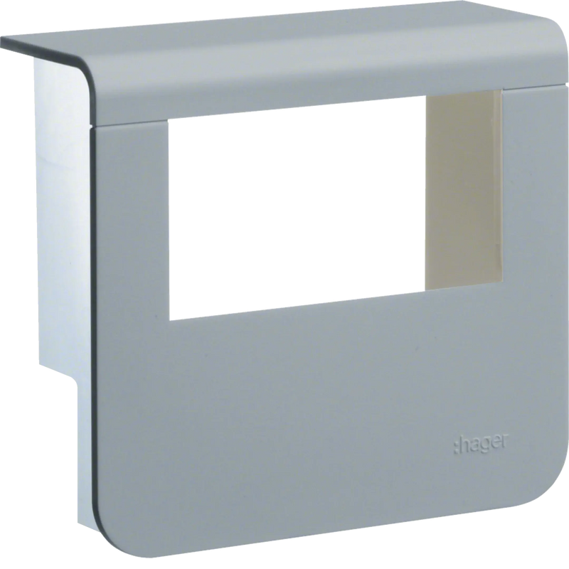 Geräteträger-Oberteil mit seitlichen Spiegelflächen SL 20x55mm Dekor Aluminium | Hager