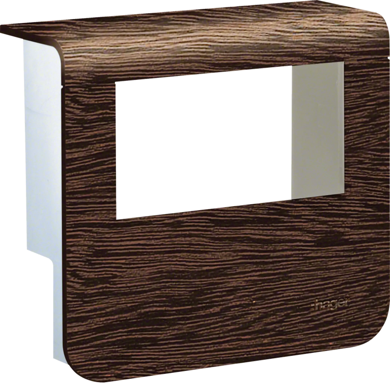 Geräteträger-Oberteil mit seitlichen Spiegelflächen SL 20x55mm Dekor Sucupira | Hager