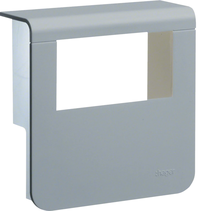 Geräteträger-Oberteil mit seitlichen Spiegelflächen SL 20x80mm Dekor Aluminium | Hager
