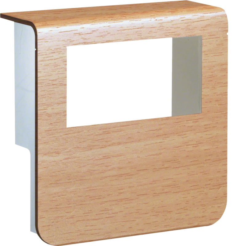 Geräteträger-Oberteil mit seitlichen Spiegelflächen SL 20x80mm Dekor Buche | Hager