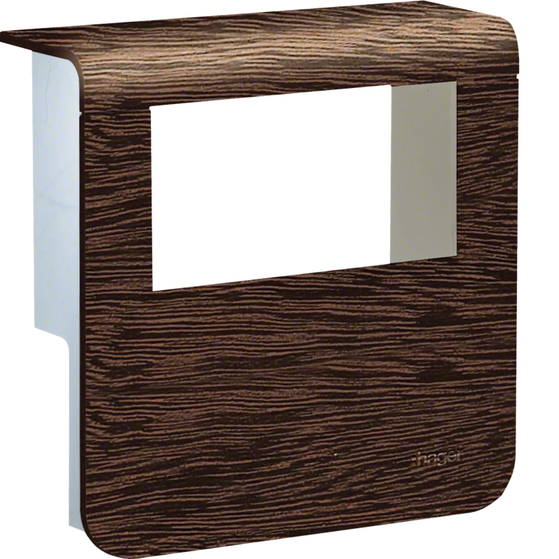 Geräteträger-Oberteil mit seitlichen Spiegelflächen SL 20x80mm Dekor Sucupira | Hager