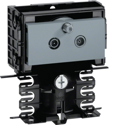 Geräteträger - Technikteil SAT Enddose SL 20x80 aluminum | Hager