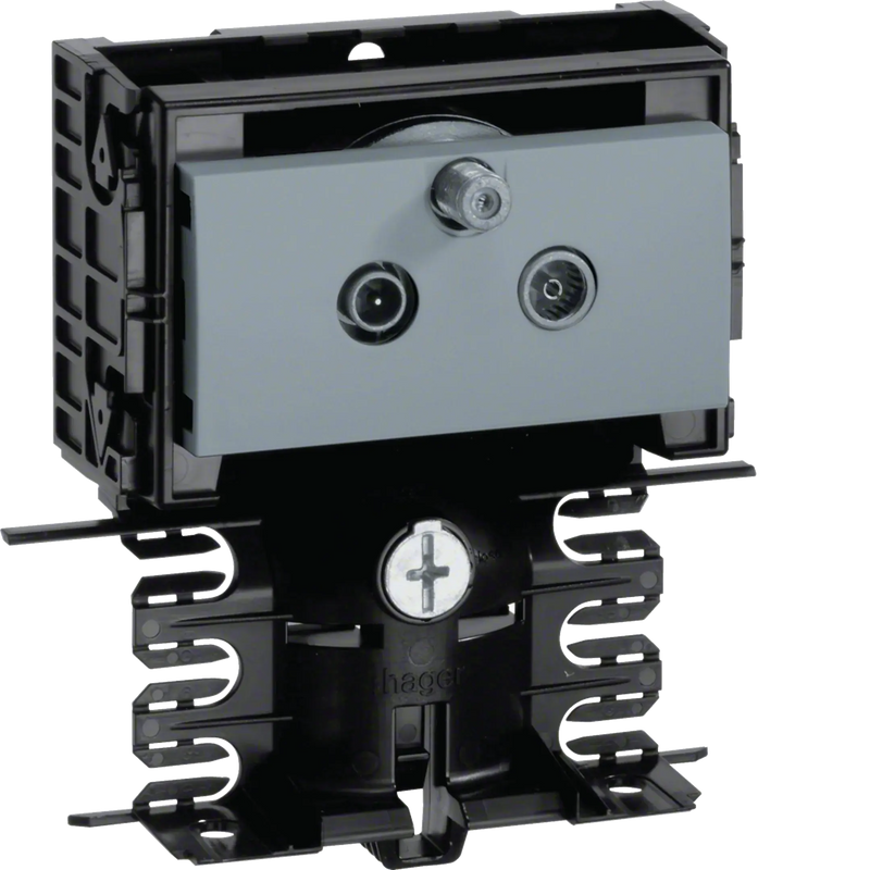 Geräteträger - Technikteil SAT Enddose SL 20x80 aluminum | Hager
