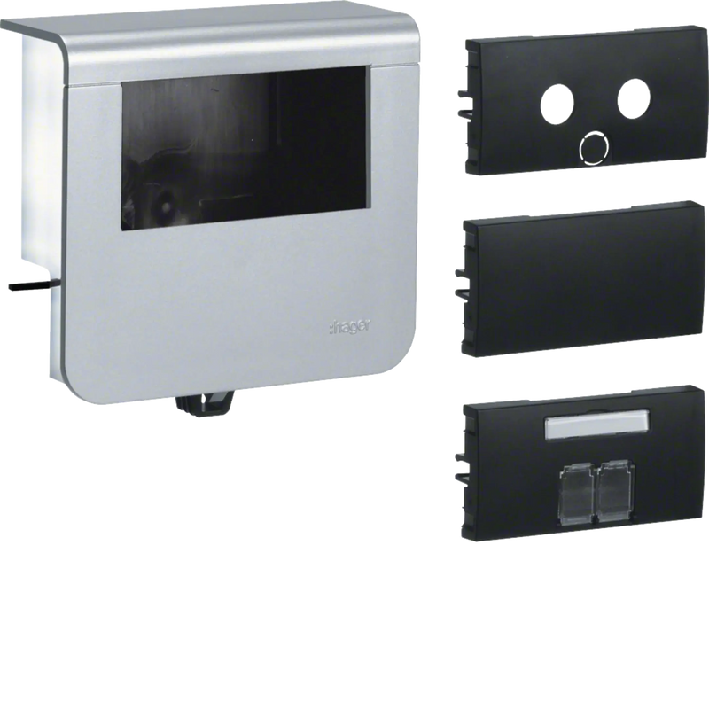 Geräteträger leer für Tragsteggeräte zu SL 20x55mm Dekor Aluminium | Hager