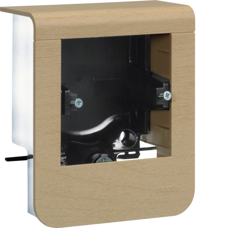 Geräteträger universal design für UP-Geräte mit Rahmen SL 20x55mm Dekor Ahorn | Hager