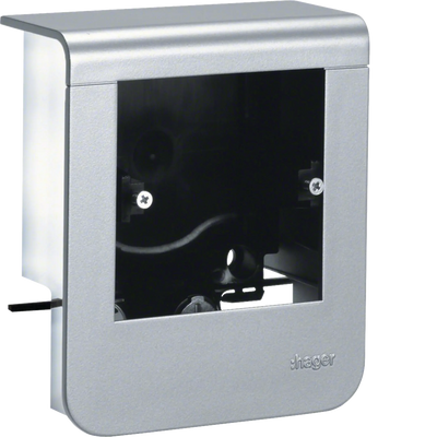 Geräteträger universal design für UP-Geräte mit Rahmen SL 20x55mm Dekor Alu | Hager