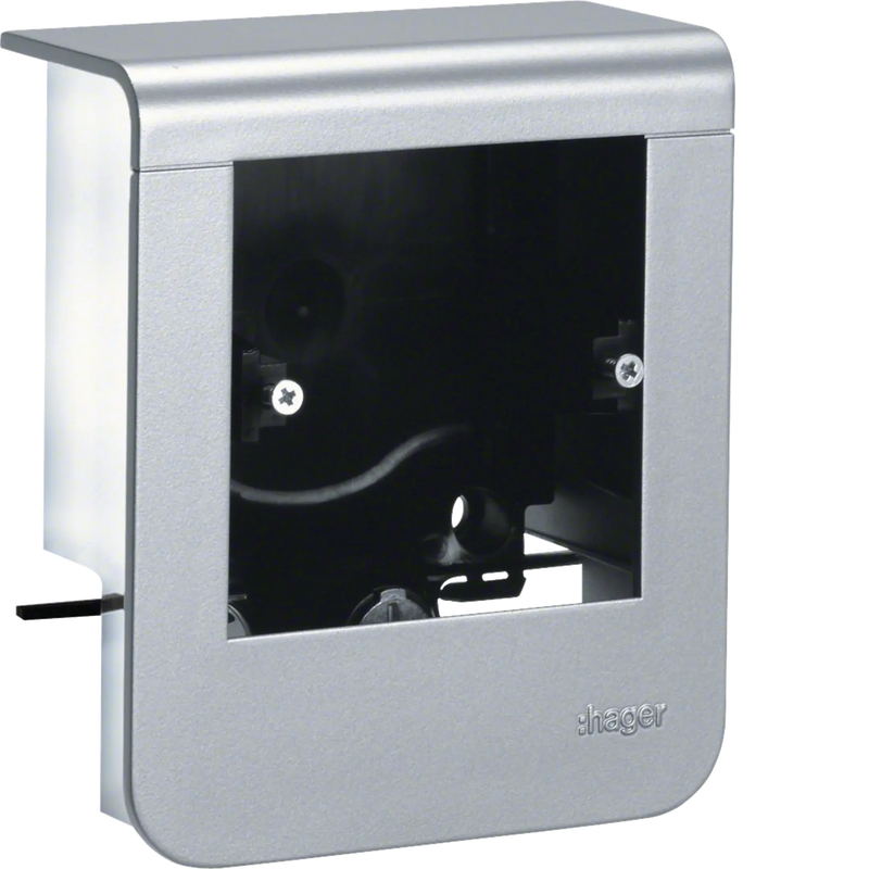 Geräteträger universal design für UP-Geräte mit Rahmen SL 20x55mm Dekor Alu | Hager