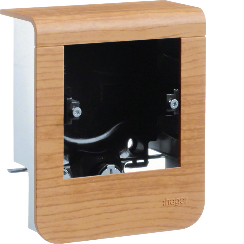 Geräteträger universal design für UP-Geräte mit Rahmen SL 20x55mm Dekor Buche | Hager