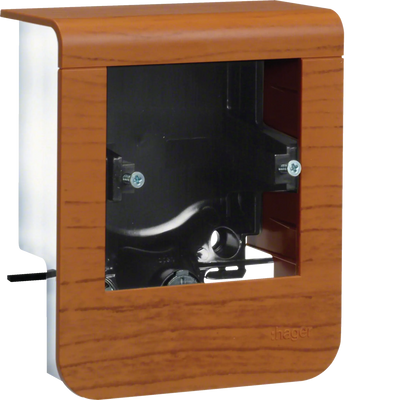Geräteträger universal design für UP-Geräte mit Rahmen SL 20x55mm Dekor Kirsche | Hager