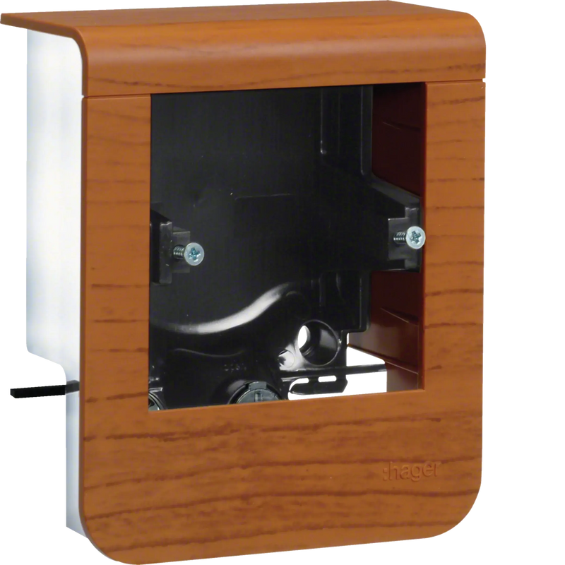 Geräteträger universal design für UP-Geräte mit Rahmen SL 20x55mm Dekor Kirsche | Hager