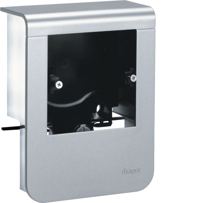 Geräteträger universal design für UP-Geräte mit Rahmen SL 20x80mm Dekor Alu | Hager