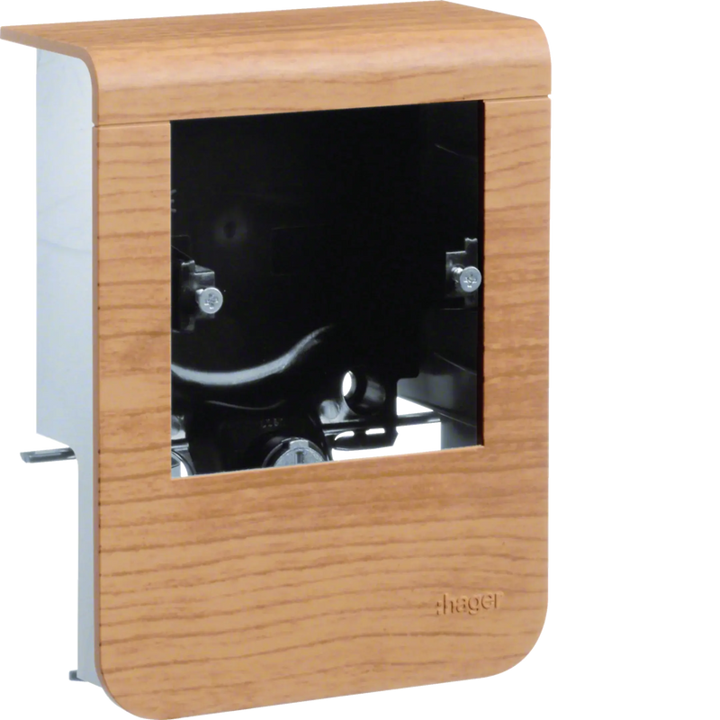 Geräteträger universal design für UP-Geräte mit Rahmen SL 20x80mm Dekor buche | Hager
