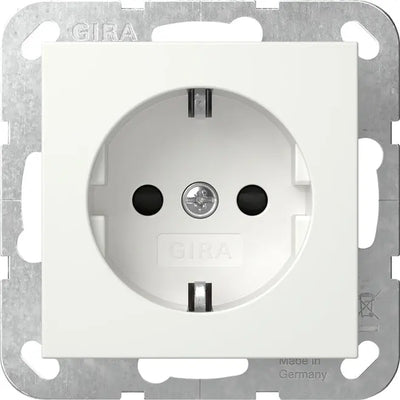 Gira SCHUKO-Steckdose 445303 Shutter Reinweiß glänzend | Gira