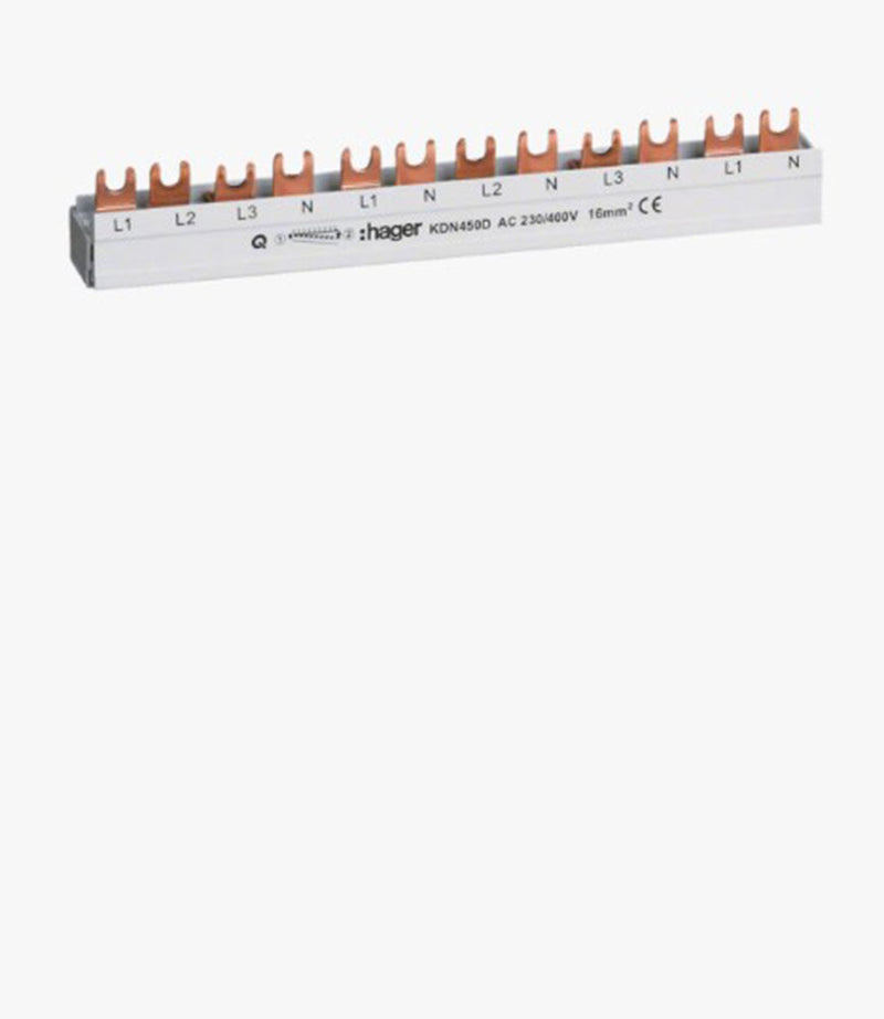 HAGER Phasenschiene KDN450D 3poilig+N 80A 12m | Hager