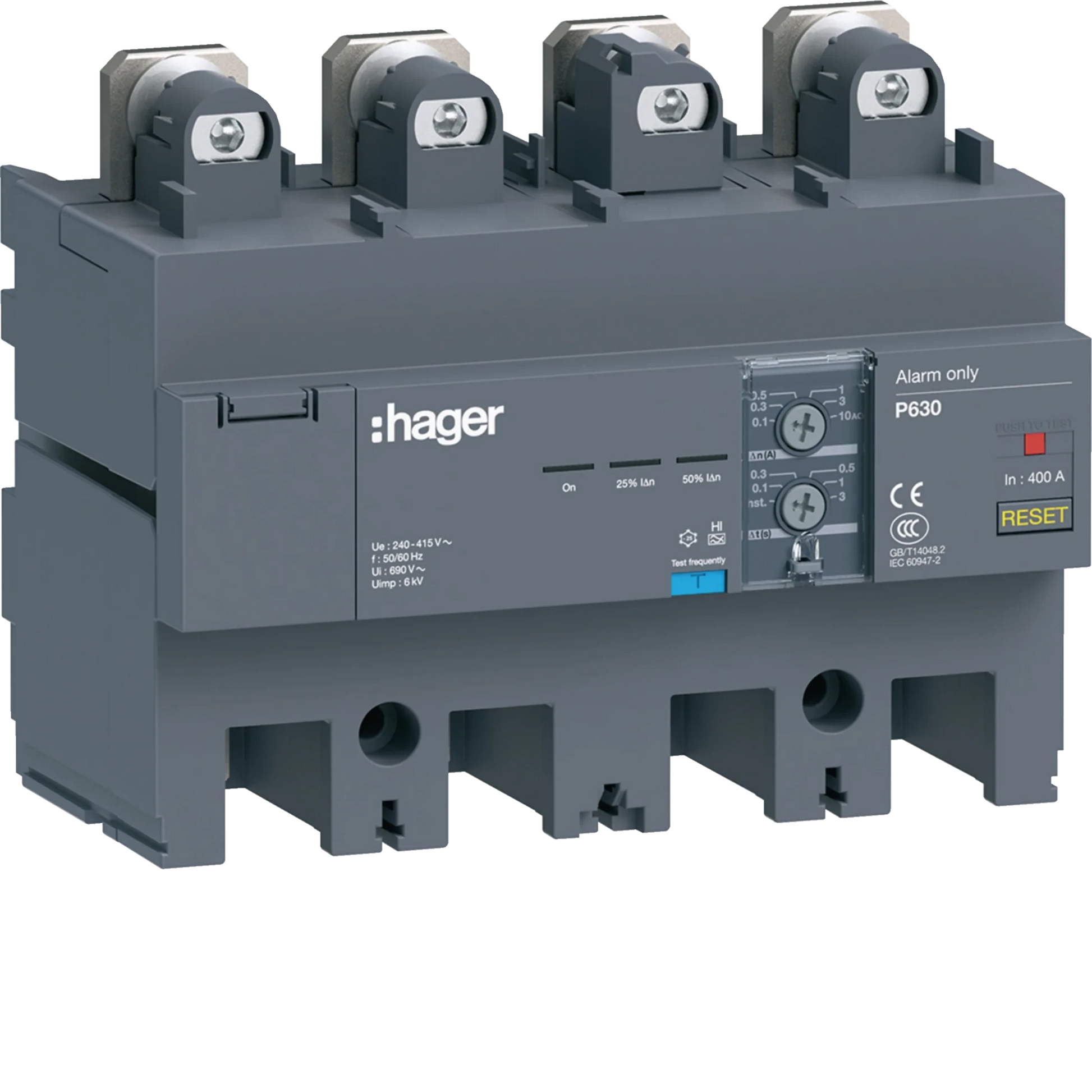 FI-Block Alarm P630 4P 400A Idn adj | Hager