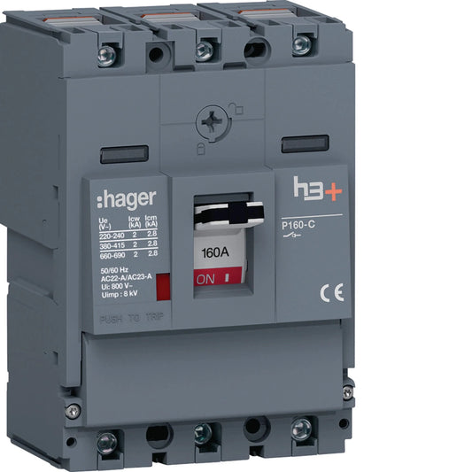 Lasttrennschalter h3+ P160 3 polig 160A CTC | Hager