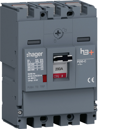 Lasttrennschalter h3+ P250 3 polig 200A FTC | Hager