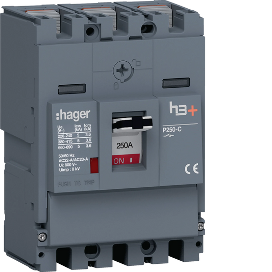 Lasttrennschalter h3+ P250 3 polig 250A FTC | Hager