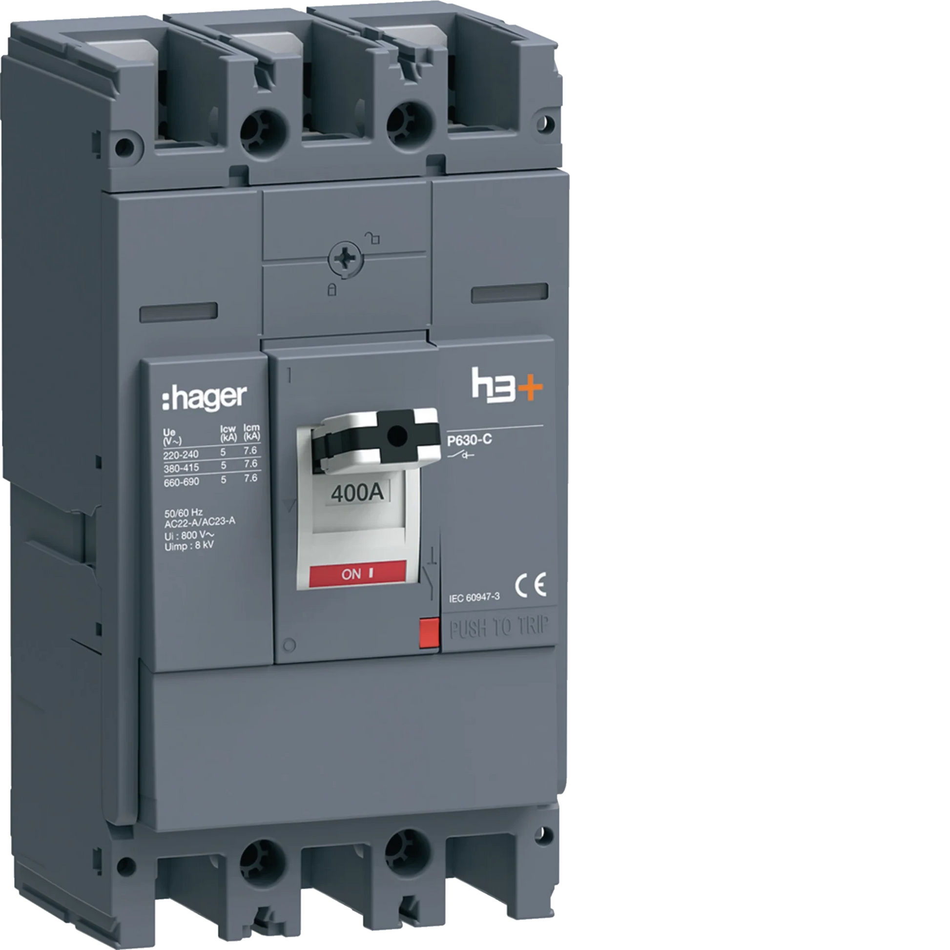 Lasttrennschalter h3+ P630 3 polig 400A FTC | Hager