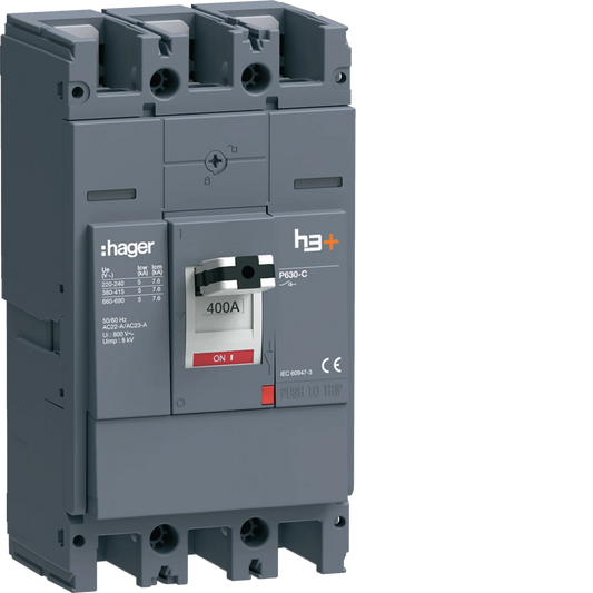 Lasttrennschalter h3+ P630 3 polig 400A FTC | Hager