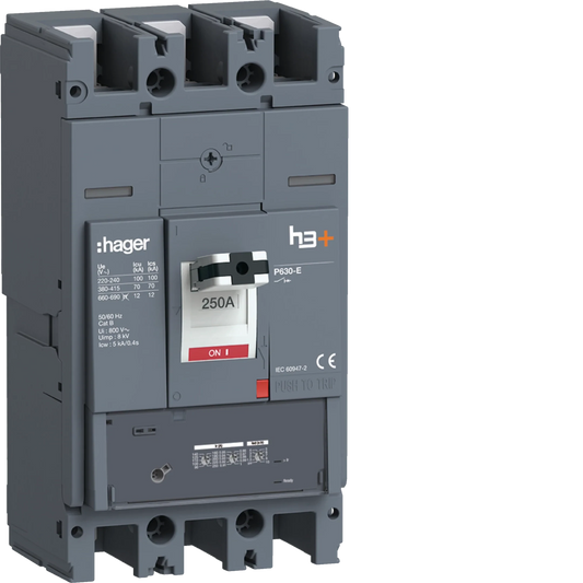 Leistungsschalter h3+ P630 LSnI 3x250A 70kA | Hager