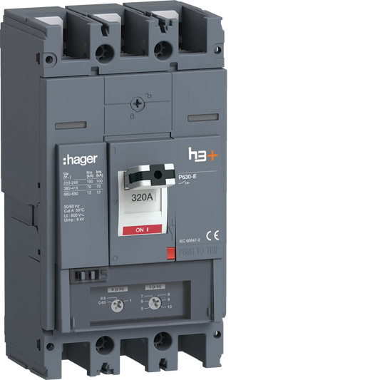 Leistungsschalter h3+ P630 TM 3x320A 70kA | Hager