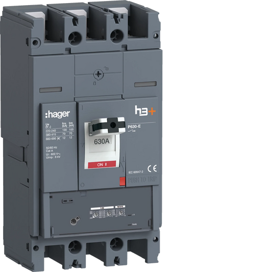 Leistungsschalter h3+ P630 LSnI 3x630A 70kA | Hager