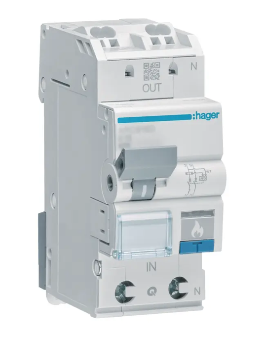 Hager ARC966D AFDD 1P+N 6kA C-16A 2M Brandschutzschalter | Ismailkar