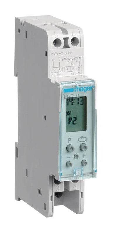 Hager Schaltuhr EG010 Tage 1W/16A digital | Hager