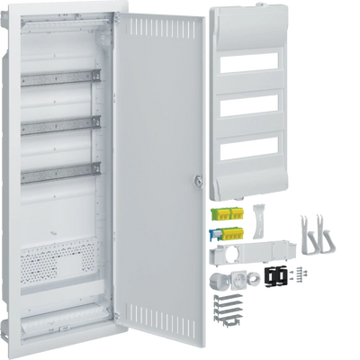 Hybrid, volta, Unterputz, 36PLE, 1 Montageplatten, Steckdose und Stahlblechtür | Hager
