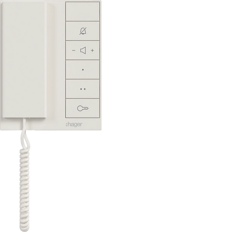 Innenstation audio, IP über 2-Draht, mit Handhörer, intercom speak, weiß | Hager