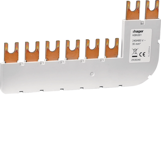 Erdungsbügel  3P+N 35mm² 90° Winkel für SPA180N | Hager