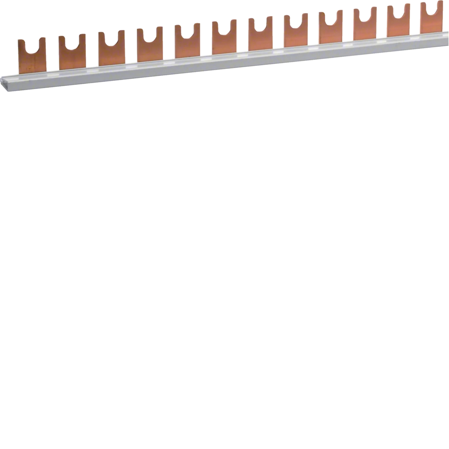 Phasenschiene 1 polig mit Gabelanschluss 16mm² 80A 56 Module | Hager