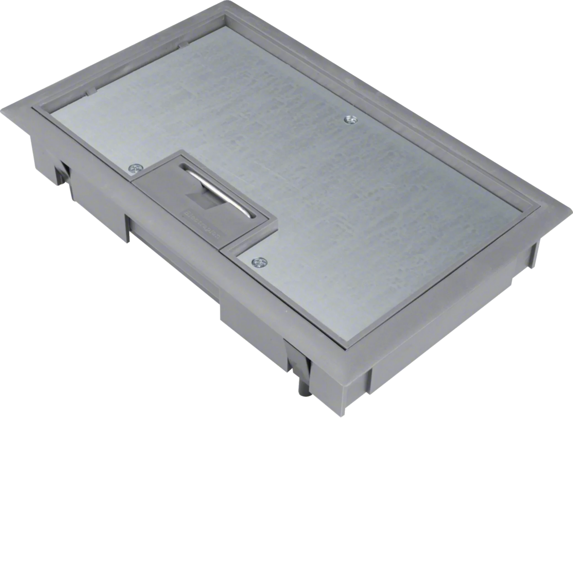 Klappdeckel E04 147x247mm für 8mm Bodenbelag aus Polyamid eisengrau | Hager