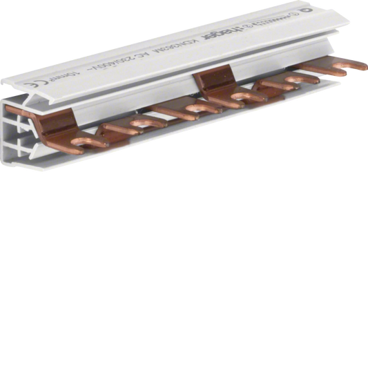 Phasenschiene 3 polig mit Gabelanschluss 10mm² 63A 6 Module | Hager