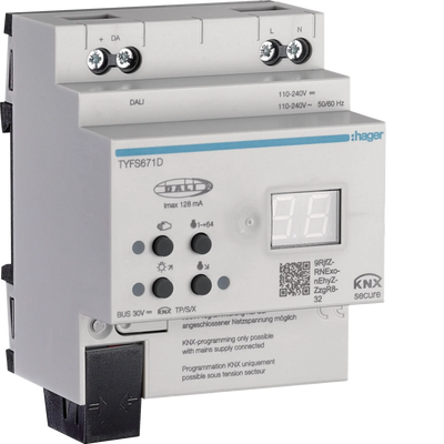 KNX/DALI 2 Gateway, KNX Secure, 1-fach | Hager