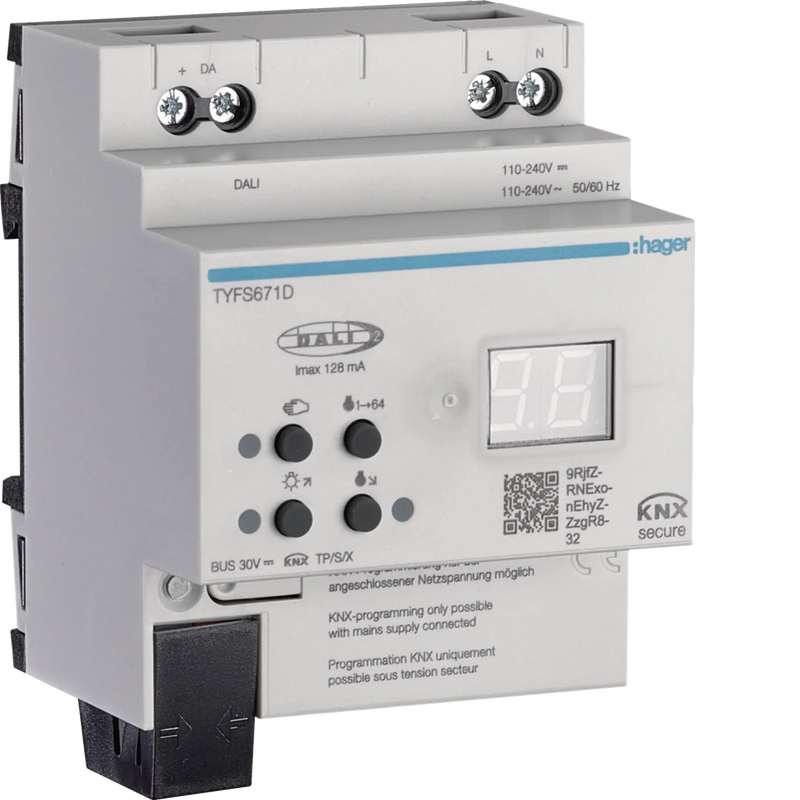 KNX/DALI 2 Gateway, KNX Secure, 1-fach | Hager