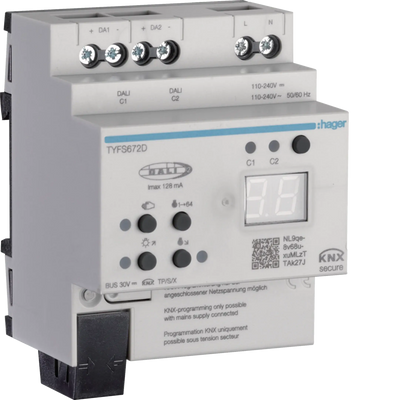 KNX/DALI 2 Gateway, KNX Secure, 2-fach | Hager