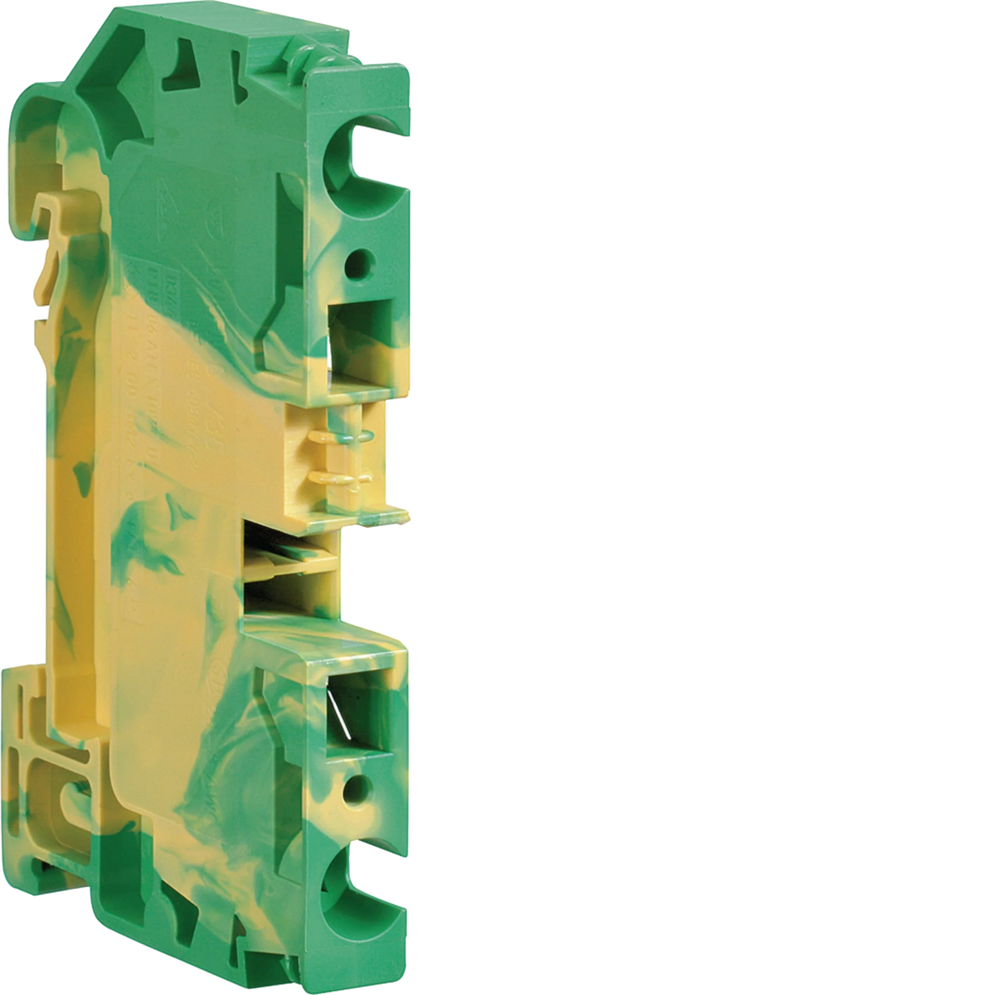 Schutzleiterklemme 6mm², 2 Anschlüsse, Stecktechnik