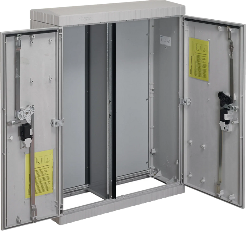 Kabelverteilerschrank Gr.1/1005, asym. Türen, mit MP, 1005x780x315mm (HxBxT) | Hager