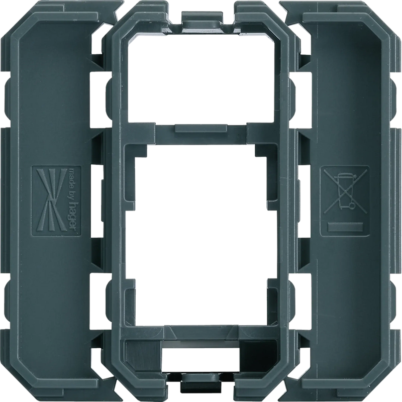 Keystone-Adapterrahmen 1xRJ45 19,3x14,8 mm, Modulbreite 22,5x45 oder 45x45 mm | Hager