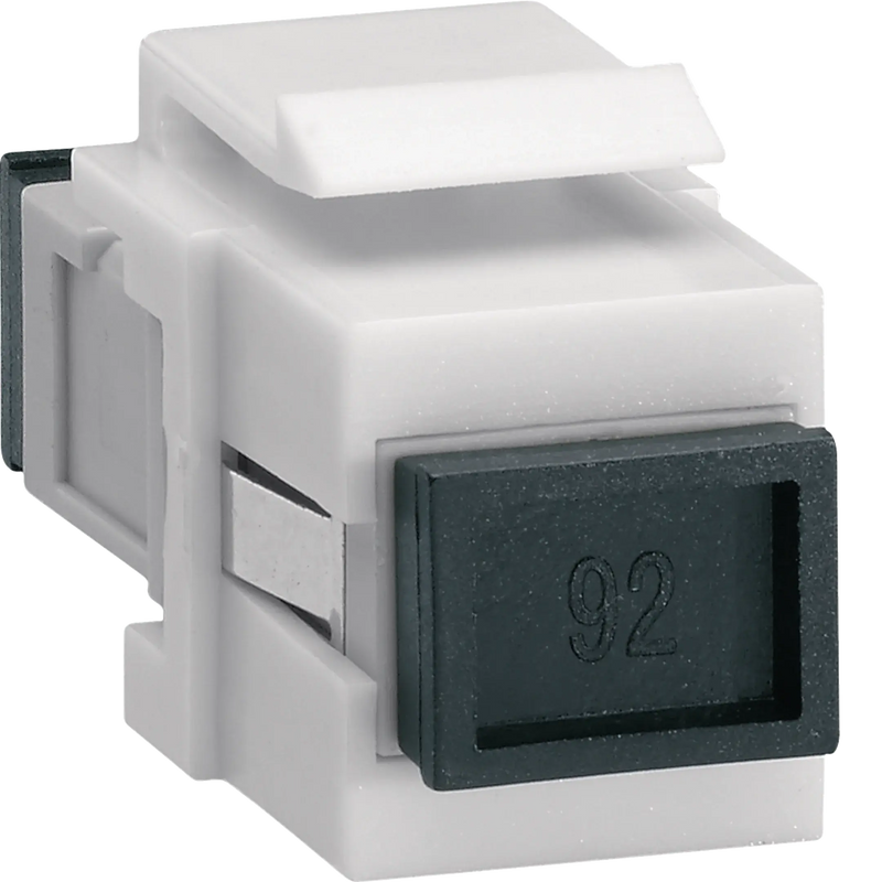 Keystone Modul, univers, LWL, SC Buchse auf SC Buchse, SimPLEx, Multimode, weiß | Hager