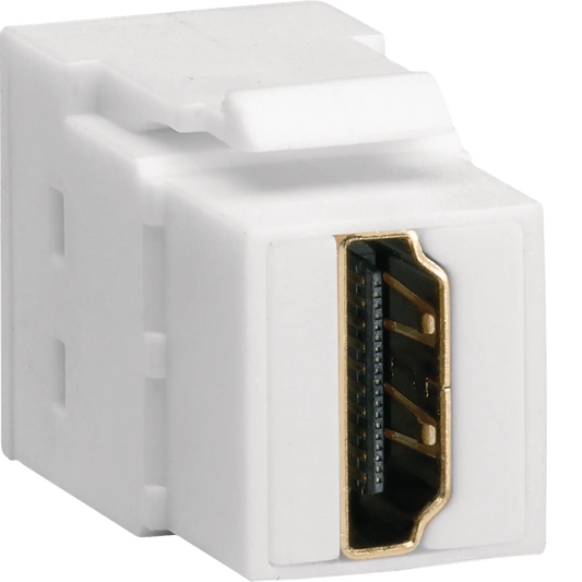 Keystone Modul, universal, HDMI Buchse auf HDMI Buchse, 180°, kompakte Bauform | Hager