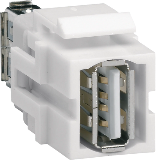 Keystone Modul, universal, USB, USB 2.0 A-Buchse auf USB 2.0 A-Buchse | Hager