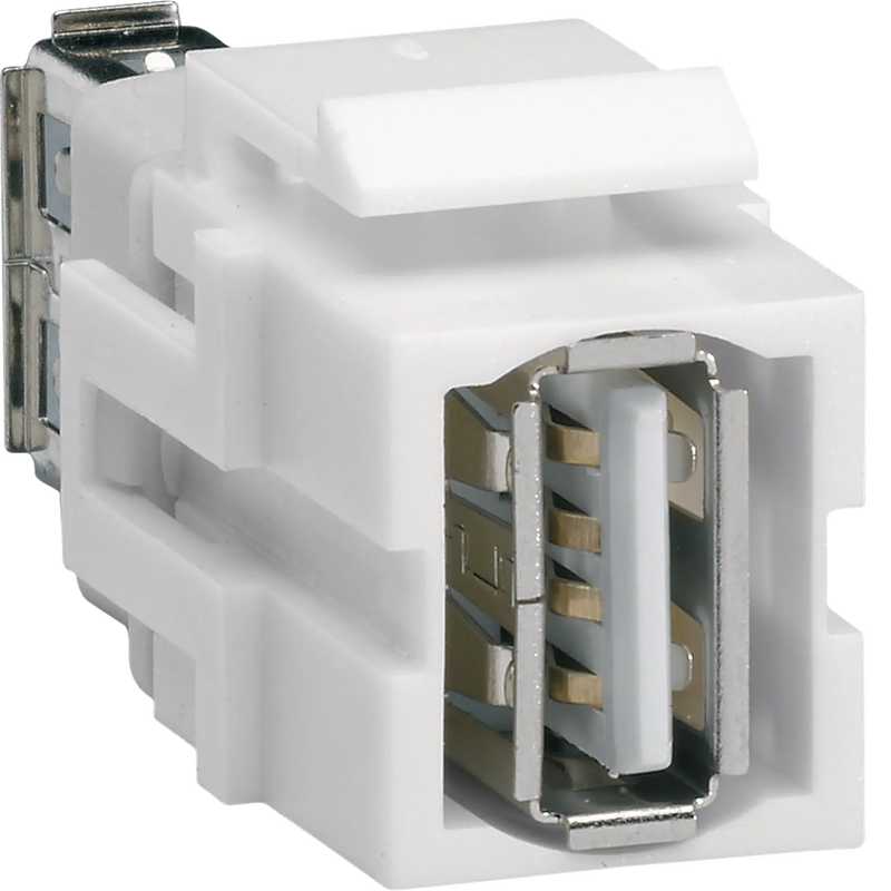 Keystone Modul, universal, USB, USB 2.0 A-Buchse auf USB 2.0 A-Buchse | Hager