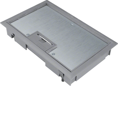 Klappdeckel E04 147x247mm für 8mm Bodenbelag aus Polyamid eisengrau | Hager