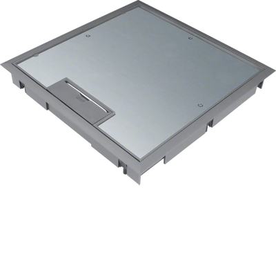 Klappdeckel Q08 294x294mm für 5mm Bodenbelag aus Polyamid eisengrau | Hager