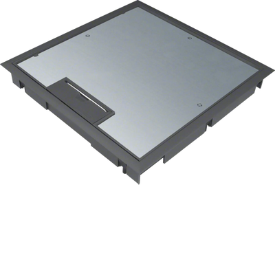 Klappdeckel Q08 294x294mm für 5mm Bodenbelag aus Polyamid tiefschwarz | Hager