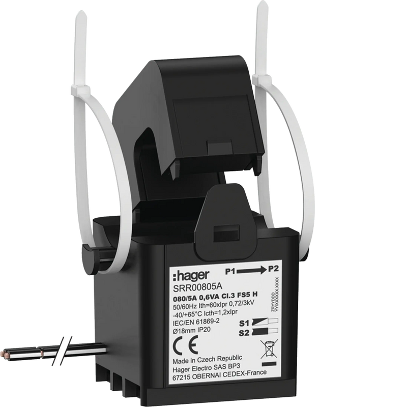 Klappwandler SC1 18mm 080/5A 0.6VA Klasse 3 | Hager